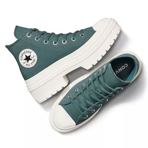 Women's Converse Chuck Taylor All Star Canvas Lugged Heel Platform Shoes - Picture 3 of 5